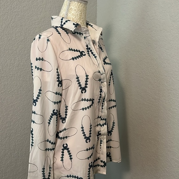 Fashion Express Women's White Blossom Blouse, Western spirit & modern-day style. - Picture 9 of 9